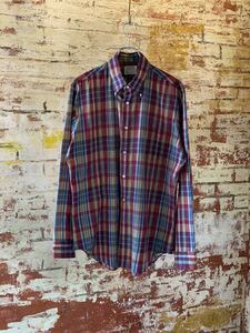 60s McGREGOR PLAID B.D.SHIRT ヴィンテージ ビンテージ チェックシャツ ボタンダウンシャツ BDシャツ 3点留め アメトラ TRAD 50s 送料無料