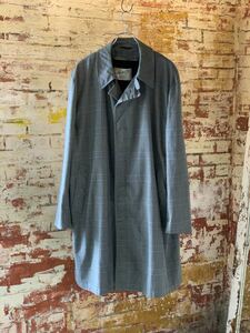 60s CAMPUS GLENCHECK BAL COLLAR COAT ヴィンテージ ビンテージ グレンチェック ステンカラーコート バルカラーコート ビッグサイズ 50s