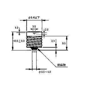 日本製豆電球の口金部分です型式Ｅー１０ＬＥＤランプの製作などに送料全国一律ゆうメール１８０円の画像2