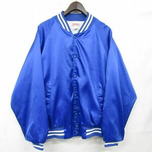 USA производства размер L HEARTWELL куртка с логотипом куртка нейлон жакет голубой одноцветный б/у одежда Vintage 3S1909