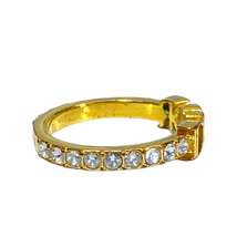 Christian Dior ディオール リング 指輪 ロゴ アクセサリー 小物 ラインストーン ゴールド サイズ6（約12号）_画像2