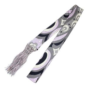 EMILIO PUCCI Emilio Pucci tsui Lee stole scarf small articles neck volume total pattern Logo purple multi kala-