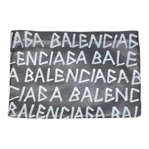 BALENCIAGA バレンシアガ グラフィティー 494040 バッグ クラッチバッグ セカンドバッグ ロゴ 総柄 レザー ブラック ホワイト