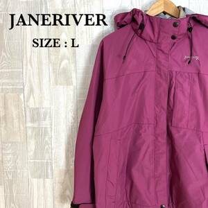 L1162 JANERIVER ジェーンリバー　ナイロンジャケット くすみピンク　Lサイズ　GORE-TEX ゴアテックス　アウトドアウェア　上着