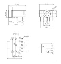 2個 NUX など エフェクター 修理 交換 パーツ 部品 ミニ ヘッドホンジャック mini 3.5mm ステレオ ジャック BOSS KORG マルチエフェクター_画像9