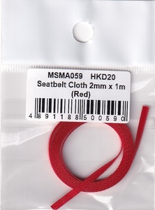 MSMクリエイション MSMA059 1/24 シートベルト布2mmx1m（赤）