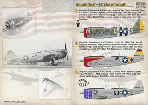 プリントスケール 144-005 1/144 リパブリック P-47 サンダーボルト