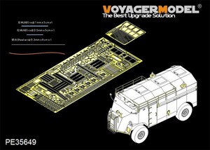  Voyager model PE35649 1/35 WWII England AEC 4x4 equipment . finger . car do- Cesta - etching set (AFV35227 for )