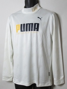 プーマ/PUMA ゴルフ 飛び柄 モックネック長袖シャツ/Lサイズ/539369/ホワイト