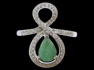  new goods [ natural emerald ]te The Yinling g ring 