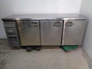 ※◆CI1201 | 台下冷蔵庫 フクシマ YRC-180RM1-F W1800×D600×H800mm 業務用 厨房用 中古 コールドテーブル