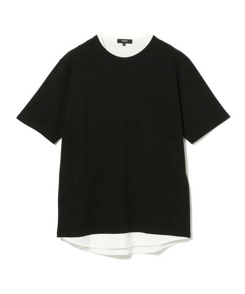 新品・未使用♪BAMS/HEART≪ビームスハート≫♪フェイクレイヤード TEEシャツ♪サイズ：XLサイズ♪ブラック♪