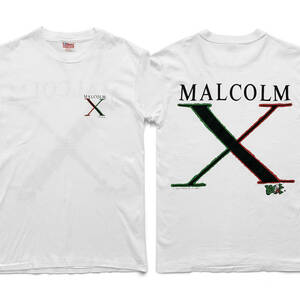 90sヴィンテージ｜1991 Malcom X Tシャツ [M]（90年代ビンテージ映画／ムービー／マルコムX／ラップT／Rap Tee／Hip-Hop／Spile Lee）