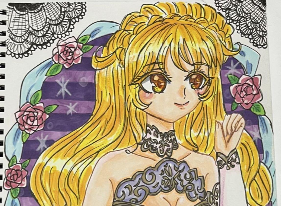 Hand-drawn illustration original princess, comics, anime goods, hand drawn illustration
