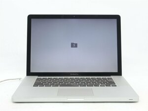 中古　MacBook　Pro　A1286　core2世代i7　4GB　通電します　底面ゴム欠品　　本体止めネジ欠品　詳細不明　ジャンク品