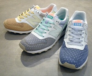 ニューバランス☆WR996☆ドット&ストライプ☆グレー/ミント/ホワイト☆24.5cm☆new balance☆スニーカー☆シューズ☆靴