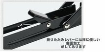 棚受け金具 20cm 90° 折りたたみ 2本セット 強度UP３穴方式 折り畳み アイアン L字型 棚受け ステンレス ブラケット 棚支え DIY_画像4