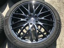 美品 PREMIX アルミホイール 19インチ 7.5J +47 5H114.3 4本セット pirelli dragon sport 225/45r19 96w 1320_画像3