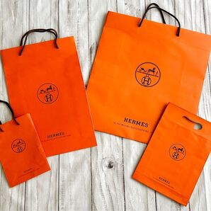 エルメス/HERMES 紙袋 ショ袋 ショッパー/大小4枚セット