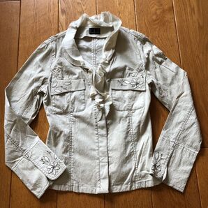 トップス ブラウス ジャケット オーバーブラウス 伸縮性あり