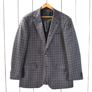 3TJ042] Reagal REGAL 2. button single jacket AB6 / L middle gray shadow check cuffs 4.. spring summer autumn correspondence H18R1053