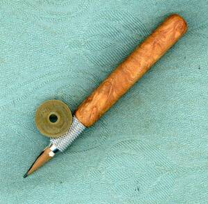鉛筆ホルダー貴重な、花梨コブの補助軸 , 鉛筆キャップ, ペンシルホルダーH26