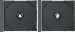 【新品未使用】 CD・DVDケース（ブラック）10mm厚　プラケース　サンワダイレクト製　2枚 