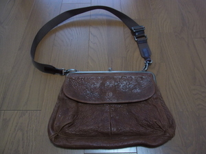 MARNI Marni leather shoulder bag light brown group USED beautiful goods!