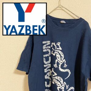 ★475 US 古着 ヴィンテージ YAZBEK ヤズベック イグアナ トカゲ Tシャツ 半袖