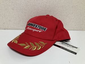 タグ付き 新品未使用品 赤 F1 レーシングキャップ キャップ 帽子 サイズ調節可能 フォーミュラー BRIDGESTONEブリヂストン