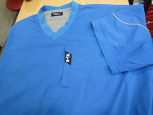  Munsingwear одежда * короткий рукав блузон ~ синий ~ размер ~L"USED/ прекрасный товар!