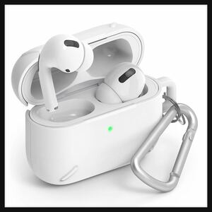 【開封のみ】【Ringke】★AirPods Pro ケース 2019 充電ケースカバー フロントLED表示 保護カバー カラビナ/キーチェーン付き 