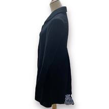 S428 MAISON DE REEFUR レディース ロングコート 長袖 ゆるふわ 36 ブラック（黒） 無地 ウール 上品 かわいい _画像3