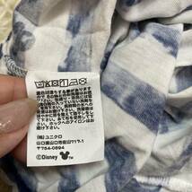 S505 100円スタート UNIQLO（ユニクロ） キッズ Tシャツ 半袖 80 カジュアル ブルー（青）ミッキー ボーダー コットン 万能 _画像4