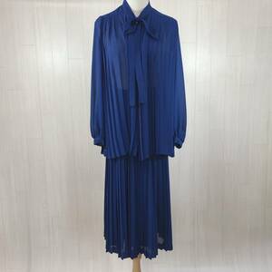 Z0126 patras lady's setup dress thin 9 number blue blue party style Vintage all season 