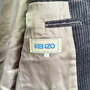 90‘s KENZO corduroy jacket ケンゾー テーラードジャケット コーデュロイ ダークグレー サイズ2 ヴィンテージ 8の画像3