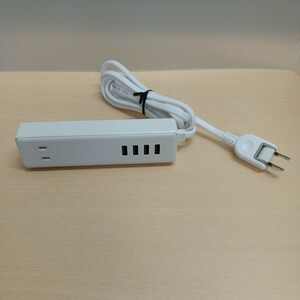 y101107e エレコム 電源タップ USBタップ 3.4A (USBポート×4 コンセント×2) 1.5m ホワイト ECT-0415WH ELECOM