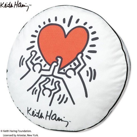 即決 キース・ヘリング フロアクッション 45×45 新品タグ付き Keith Haring