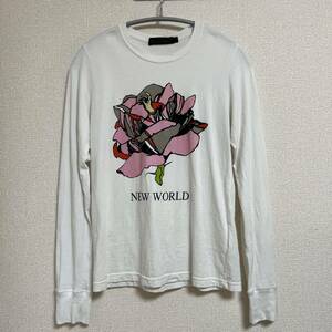 UNDER COVERアンダーカバーNEW WORLD薔薇プリント長袖Tシャツ