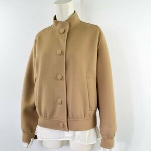 1172-23R0173★ウィークエンドマックスマーラ Weekend Max Mara★PURE NEW WOOL くるみボタン ショートコート 38 キャメル ブルゾン