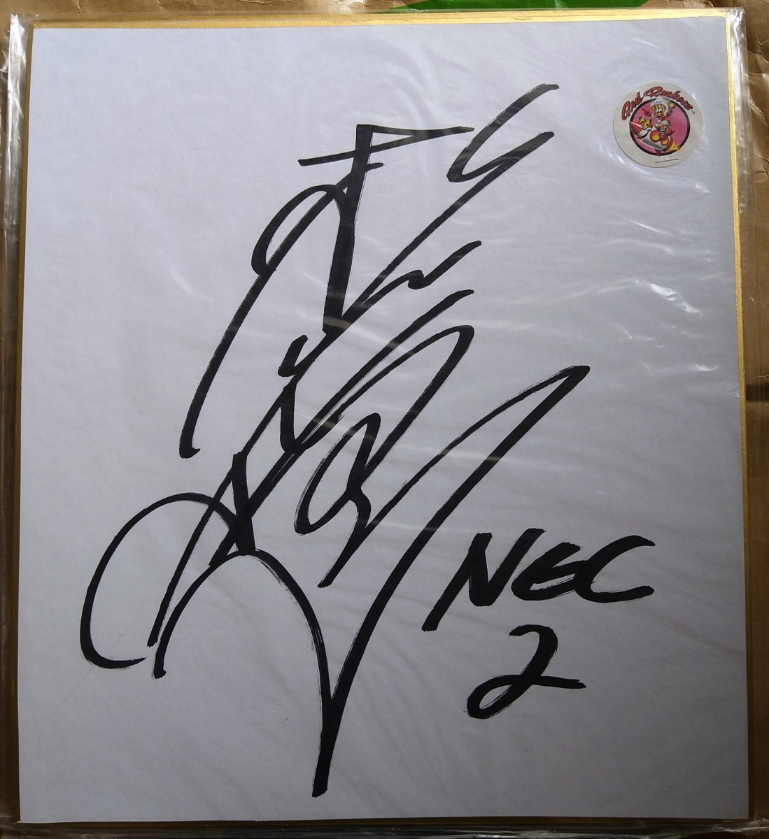 V-League Women's NEC Red Rockets Shoko Sugiyama Autographed Signed Colored Paper Former Japan National Team, By Sport, volleyball, others
