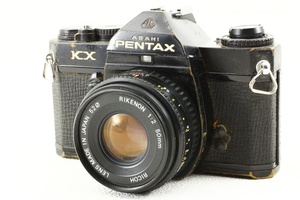 ジャンク品◆ASAHI Pentax KX RIKENON 50/2 レンズ付き◆一眼レフフィルムカメラ/A2230