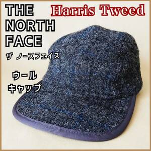 現品限りTHE NORTH FACE ザ ノースフェイス ワークキャップ ウール 日本製 フリーサイズ Harris Tweed 人気ブランド 古着used