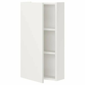 IKEA ウォールキャビネット 棚板2枚/扉付き, ENHET ホワイト 40x17x75 cm 送料￥750!