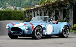 Art hand Auction 福特 Shelby Cobra Roadster 1964 绘画风格壁纸海报, 超大宽版 921 x 576 毫米(可剥离贴纸类型) 004W1, 汽车相关商品, 按汽车制造商, 福特