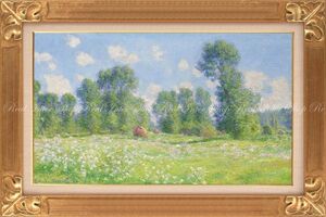 Art hand Auction [Version pleine grandeur/impression sur cadre] Claude Monet Giverny Effet Printemps 1890 Papier peint Poster 603 x 400 mm Autocollant pelable 007SGK2, peinture, peinture à l'huile, Nature, Peinture de paysage