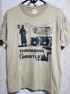 x59/THROBBING GRISTLE Ｔシャツ/サンドカーキMサイズ// whitehouse merzbow hanatarash spk gerogerigegege ハナタラシ ゲロゲリゲゲゲ