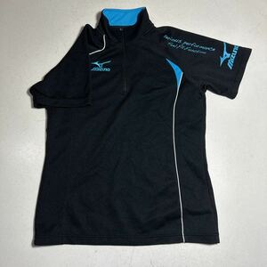  Mizuno MIZUNO чёрный черный спорт тренировка для половина Zip p Ractis рубашка женский M размер 