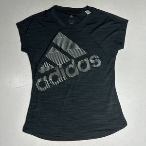 アディダス adidas ビッグロゴ マラソン トレーニング用 プラクティスシャツ 女性用Lサイズ