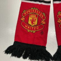 マンチェスターユナイテッド Manchester united プレミアリーグ オフィシャル official 赤 レッド ニットマフラー フリーサイズ_画像8